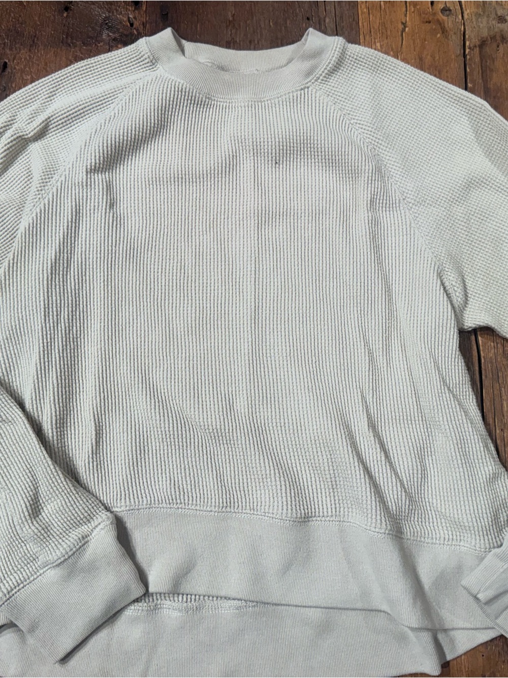 Abercrombie & Fitch Women's Waffle Knit Long Sleeve Sweater - Cream